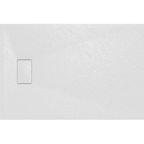 Aquariss SMC Slate Effect Shower Enclosure Tray Base 80cm Wide and Length 120cm White