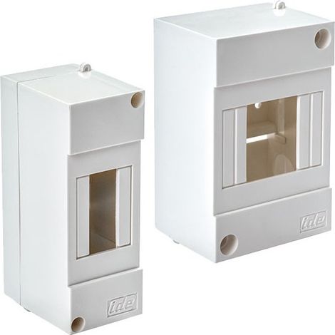 IDE – Coffret électrique 2 modules IP20 – Dimensions 130x50x64mm – Avec rail DIN – Résistance chocs IK08