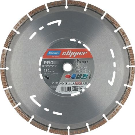 Disque diamanté 4 x 4 Explorer D. 350 mm perçage de 20 mm pour tronç (1/4)