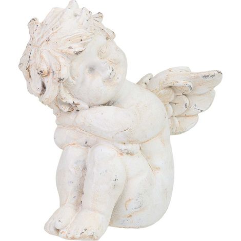 Figura decoración ángel de magnesio blanco 14x14x17h cm (1/5)