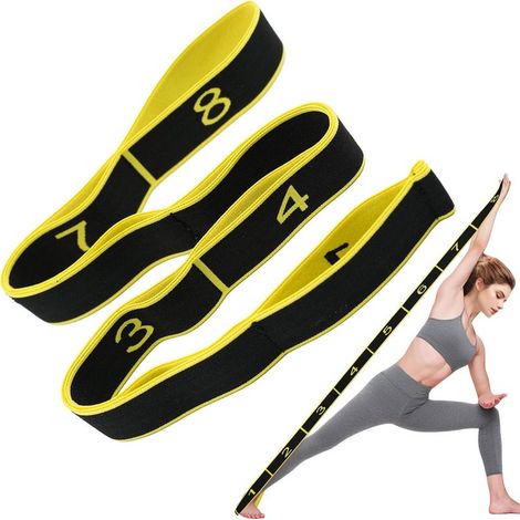 Élastique Musculation, Elastique Sport 8 Niveaux de Forces Bande Elastique Musculation, Elastique Sport Fitness Musculation pour Yoga Pilates
