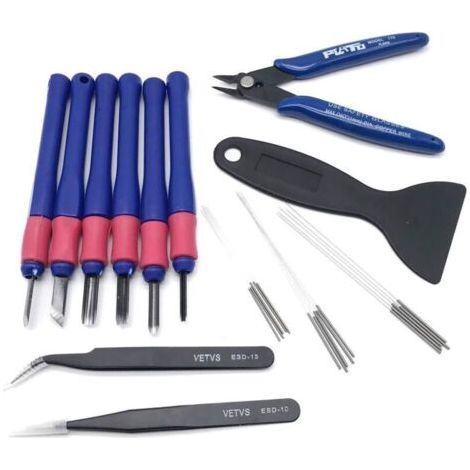 Kit de Nettoyage de Buses d'imprimante 3D 0.2-0.4mm Réparation de l'aiguille Flexible Pince Coupante à épiler Poignée (1/5)