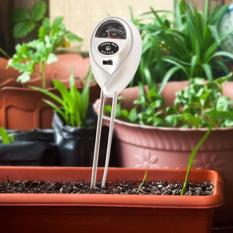 3-in-1-Bodentester: Misst Feuchtigkeit, pH-Wert und Licht mit Sonde (1/5)
