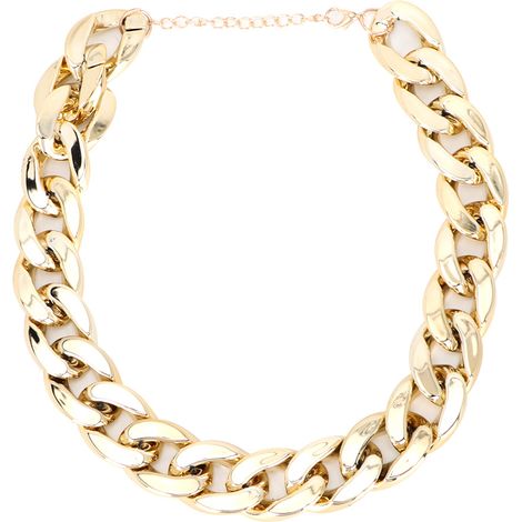 Collier de décoration ras du cou en chaîne brillante à la mode en plastique pour bouledogue français (or) (1/5)