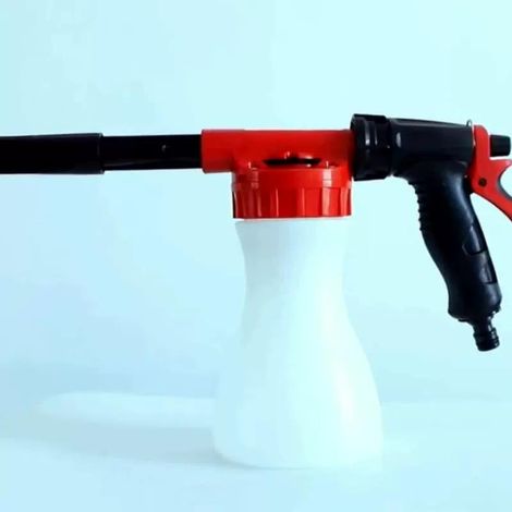 Snow Foam - Pur Pistool - Pistolet à mousse réglable avec réservoir de 900 ml pour le lavage de voiture et l'entretien du jardin, bleu (1/4)