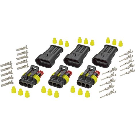 TE Connectivity Superseal Set AMP-Superseal 1.5mm Series Polzahl Gesamt 3 Rastermaß: 6 mm 30S004 1 S
