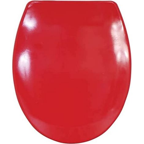 Abattant WC Thermo Dur Rouge - Charnières Inox