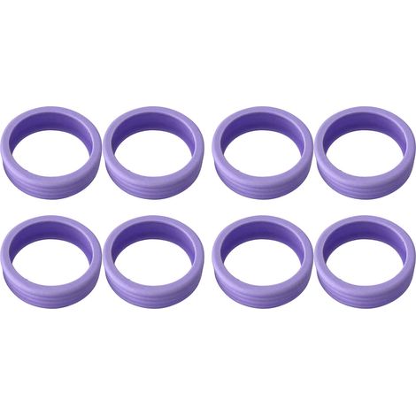 8PCS Protections Silicone pour Roues de Valise Anti-Bruit et Amortissantes, Housses de Roulettes Violet pour Bagages (1/5)