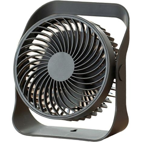 Wiederaufladbarer Tisch-, Wand- oder tragbarer Ventilator, dunkelgrau (1/5)