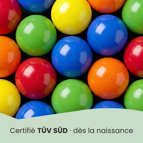 600 Balles Piscine Bébé 7cm Balles Plastique Colorées pour Enfant Jeu Intérieur (1/5)