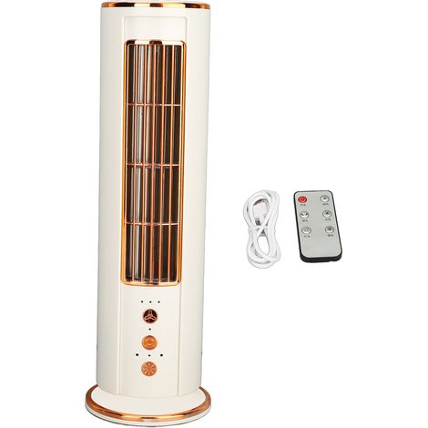 Leiser, oszillierender Tischventilator mit Nachtlicht, 3 Geschwindigkeitsstufen und ohne Rotorblätter, ideal für Schlafzimmer, Büro oder Zuhause