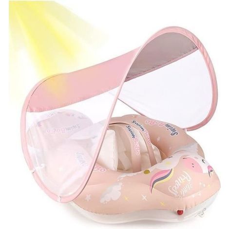 Babyschwimmhilfe – 16 cm Innendurchmesser – Abnehmbares Sonnendach (LSF 50+) – Für Kinder von 6 bis 36 Monaten – 1 Stück (1/5)