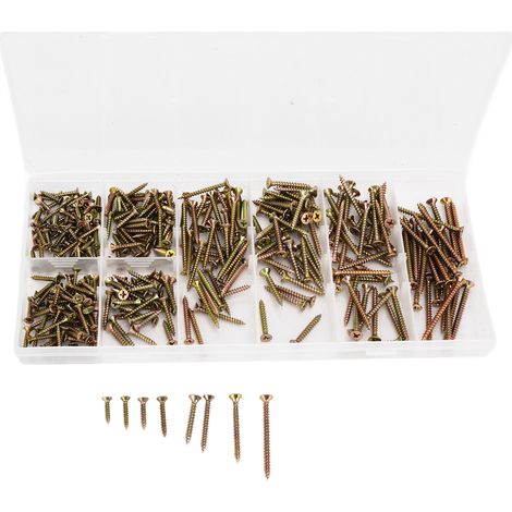 345Pcs Cross Countersunk Screws Self Tapping Stainless Steel Galvanized Screws Assortment Kit