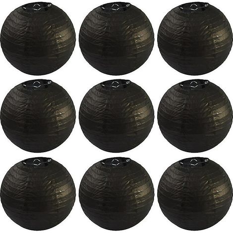 Lot de 9 lanternes noires à faire soi-même pour Halloween