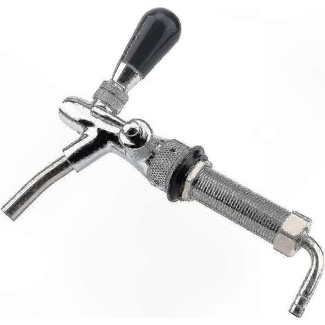 Robinet à bière réglable avec tige de 10 cm pour usage domestique, robinet de pression inoxydable, débit ajustable, équipement de tirage à la maison. (1/5)
