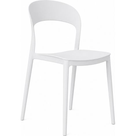 Pack de 4 sillas PRINCETON de 46x43x77 cm, blancas (1/5)