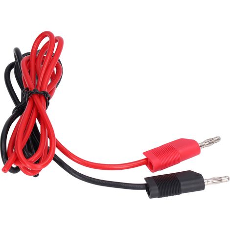 Kit de cordons de test banane 4 mm mâle-mâle 32 A 1000 V rouge et noir pour tests électriques (1/5)