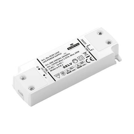 Dehner Elektronik SE 20-12VF (12VDC) Transformateur pour LED, Driver de LED à tension constante 20 W 1.67 A 12 V/DC hom (1/2)