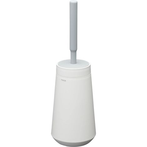 Porte-Brosse WC avec Brosse Flexible Swoop, Blanc/Gris Clair, 129x129x412mm (1/5)