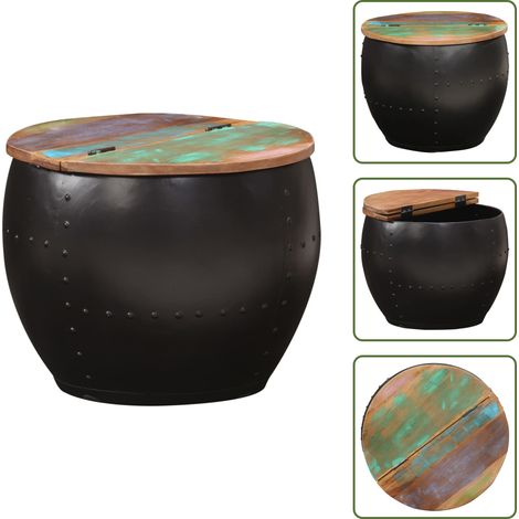 Couchtisch 53x43 cm Altholz Massiv - Couchtisch - Esszimmertisch - Holztisch - Recyclingmöbel - Antikmöbel (1/5)