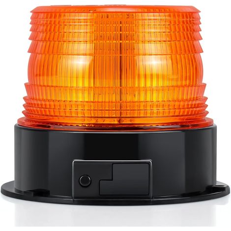 Gyrophare Orange LED, Phare d'Avertissement Clignotant magnétique pour véhicule avec Prise Allume-Cigare 12 V-80 V - sans Fil Ambre (1/5)