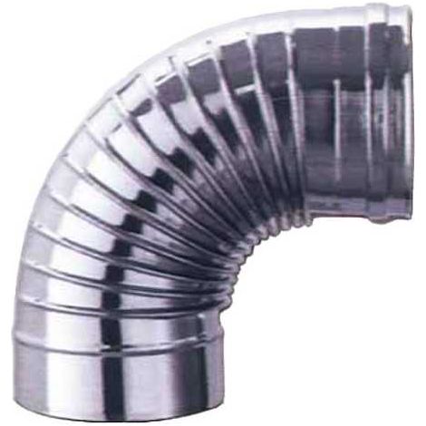 Codo de acero inoxidable de 90° con 18 alas