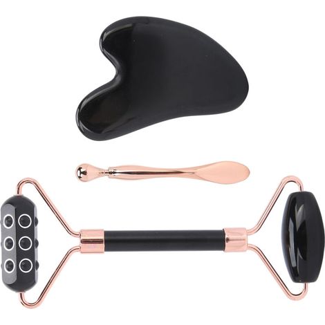 Rouleau de Gua Sha en Germanium pour Soin du Visage et Contour des Yeux (1/5)