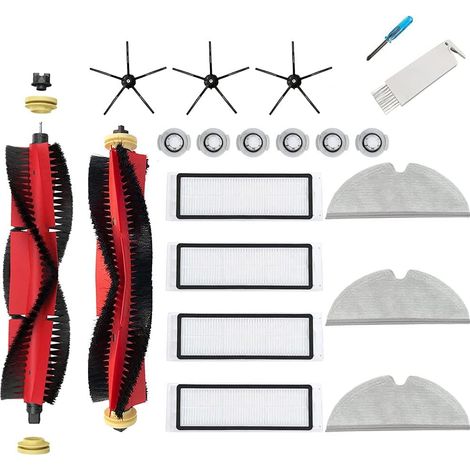 SHINING HOUSE Ersatzteile-Zubehör-Set für Xiaomi Roborock S5 max S6 Pure S6 maxV S5 S50 Hauptseitenbürste Roller Filter Mopptücher (19er-Pack) (1/5)