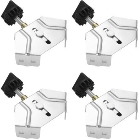 4 Pieces 90 Degree Angle Clamp, Adjustable and Easy to Use, Corner Clamps, Wide Range of Applications, Angle Clamp, for Woodworking, Engineering, Photo Frames (Silver) (1/5)