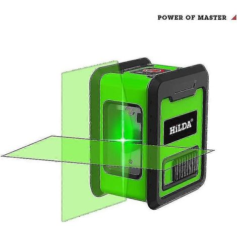 Laser-Nivelliergerät, selbstnivellierender grüner Kreuzlinienlaser, 360° drehbar (1/5)