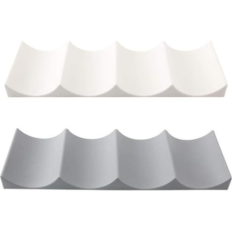 Porte Bouteille Vin, 2 Pièces Range Bouteille Frigo, Rangement Bouteille Frigo, Support Bouteille Vin, Étagère à Vin en Plastique Jusqu’à 10 Bouteilles, pour Armoire de Cuisine, Frigo