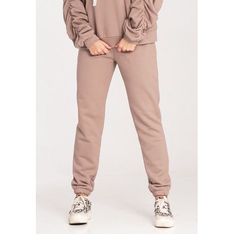 Pantaloni della tuta da donna - Pantaloni della tuta da donna - Pantaloni della tuta beige M1056 taglia L (1/5)