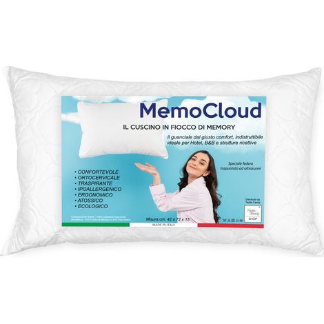 GUANCIALE cuscino FIOCCO Di memory MemoCloud Made in Italy