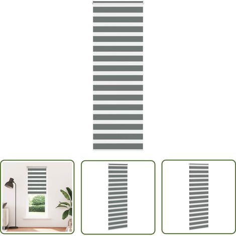 vidaXL Zebrarollo Dunkelgrau 80x200 cm Stoffbreite 75,9 cm Polyester (1/5)