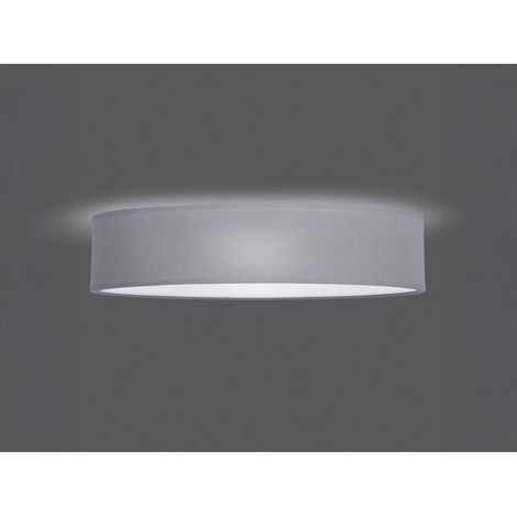 LED Deckenleuchte Stoff Grau / Abdeckung satiniert, Ø 50cm (1/5)