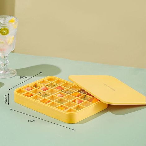 Lot à glaçons en silicone avec seau à glace et couvercle, cuillère à glace, moule à glaçons facile à démouler, sans BPA