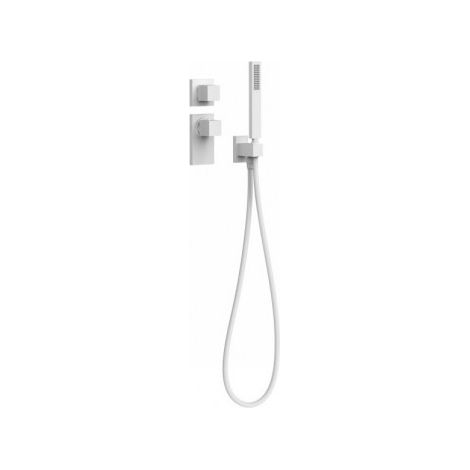 Kit douche thermostatique à encastrer Blanc Mat BLOCK SYSTEM - TRES - 20625191BM (1/2)