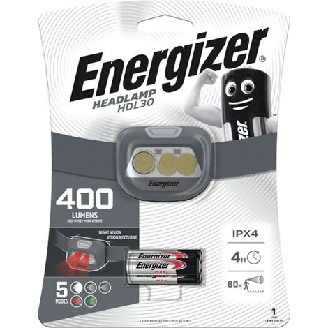 Lampe frontale gris HDL30 3xAA 400lm IPX4 ENERGIZER (1/2)