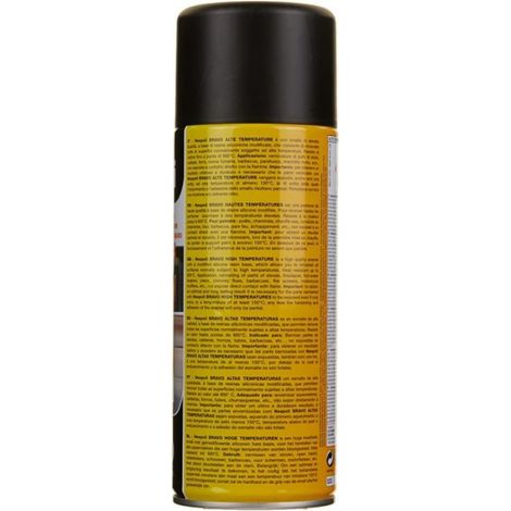 Peinture Aérosol Haute Température - Noir - Résistante Jusqu'à 600 °C - Pour Cheminées Barbecues Poêles - 0,4 L (1/5)