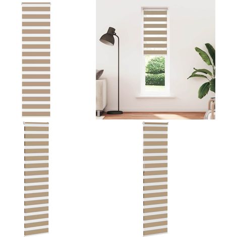 vidaXL Zebrarollo Sandbraun 60x230 cm Stoffbreite 55,9 cm Polyester (1/5)