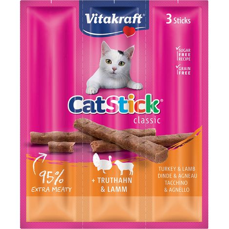 Alimento per Gatti Stick Mini' Gusto Tacchino e Agnello Cf Vitakraft 18 gr