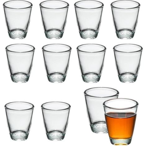 Shotgläser 12 Stück Schnapsgläser 3CL/30ML Party Likörgläser Dicke Basis (1/5)