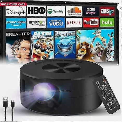 Filiyano – projecteur 4 K 8000 – Mini projecteur 4 K 8000 lumens LED 1080p WiFi Android/iOS Cinéma maison portable US[D] (1/5)