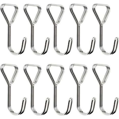 10 Pcs Crochets en Spirale, Tendeur Crochets Acier Inoxydable, Sandow Elastique Crochets, Tendeurs Elastique Crochets, pour Tentes, Vélos, Fixation De Bagages, Crochets De Fixation (1/5)