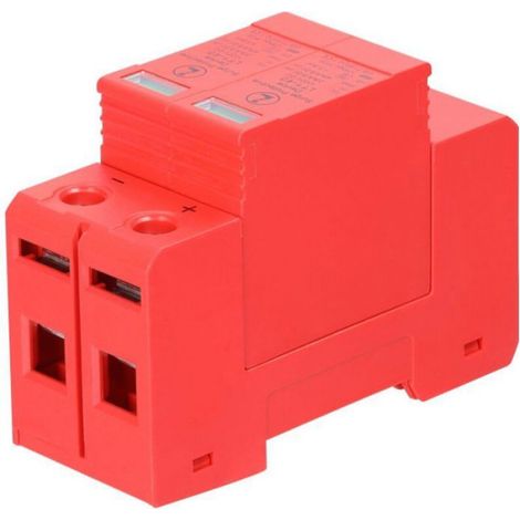 Parafoudre - 2P - 40 KA - DC 1000 V - Système Photovoltaïque - Rouge (1/5)