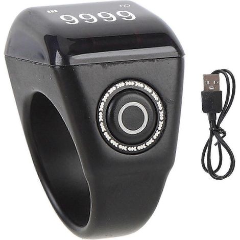 Compteur de bagues électronique, étanche et résistant à la pluie IP67, compteur de bagues de chapelet numérique rechargeable, compatible avec les sports, diamètre de 22 mm, design intelligent de 0,87 (1/5)
