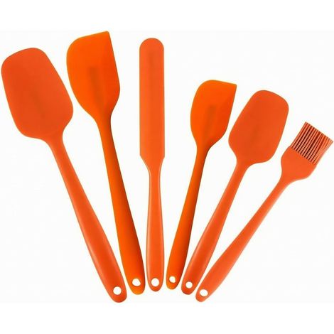 6-Piece Silicone Spatulas, Orange (1/5)