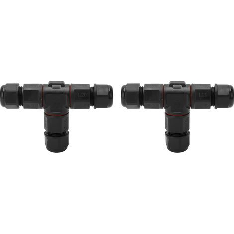 T-förmige Drahtverbinder, 2 Stück, IP68 wasserdichter Stift, 3-T-förmiger elektrischer Anschlussadapter für Luftfahrtbeleuchtung (1/5)
