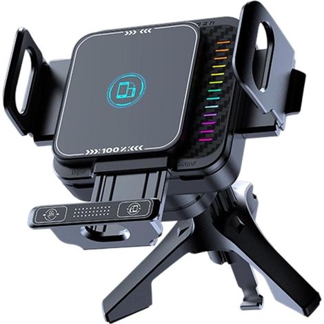 Chargeur de téléphone pour Voiture - Base Auto-serrante pivotante 90°,Support de téléphone de Voiture à écran Pliable pour Road Trips, Voyages, berlines, Camping-Cars, camions, minivans, (1/5)