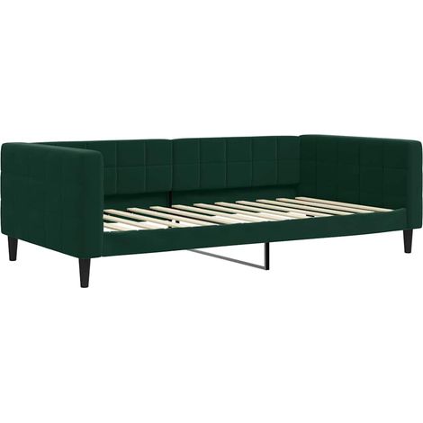 Maison Exclusive - Tagesbett Dunkelgrün 100x200 cm Samt (1/5)